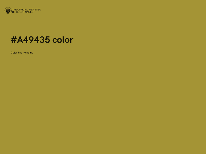 #A49435 color image