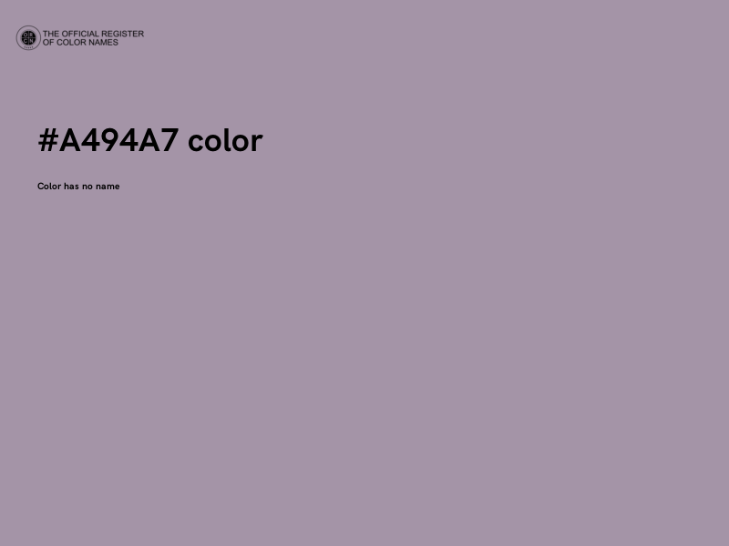 #A494A7 color image