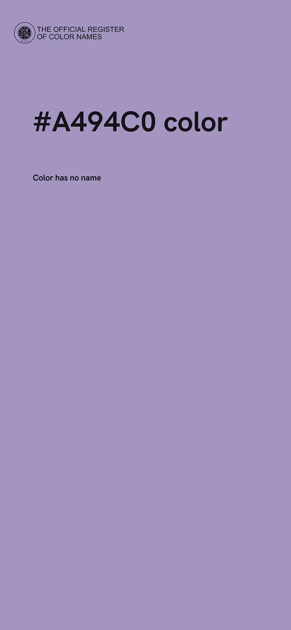 #A494C0 color image