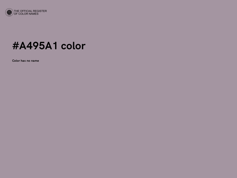 #A495A1 color image