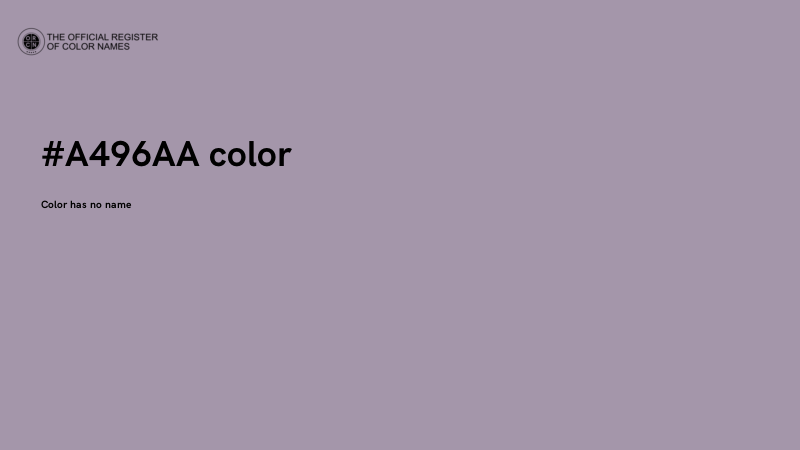 #A496AA color image