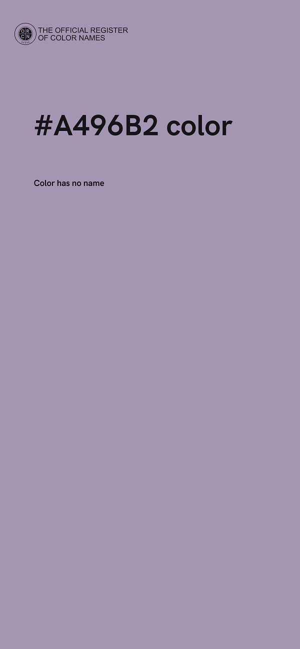 #A496B2 color image
