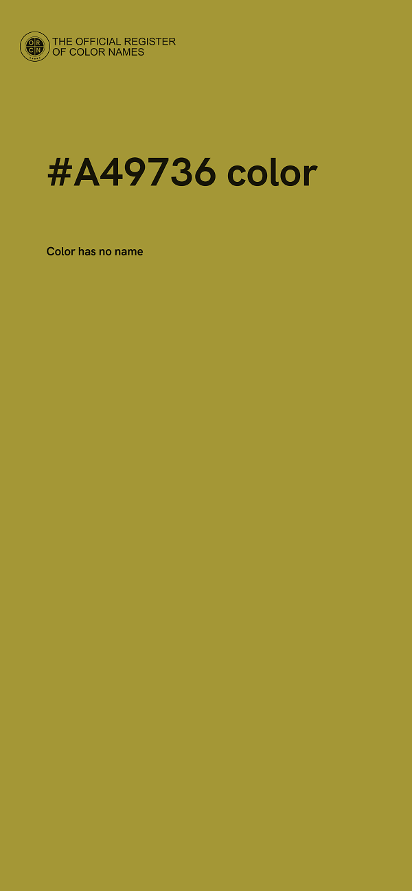 #A49736 color image