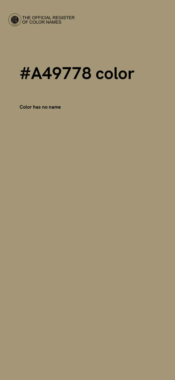 #A49778 color image