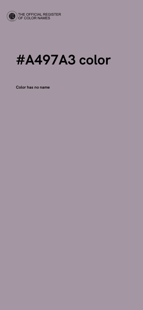 #A497A3 color image