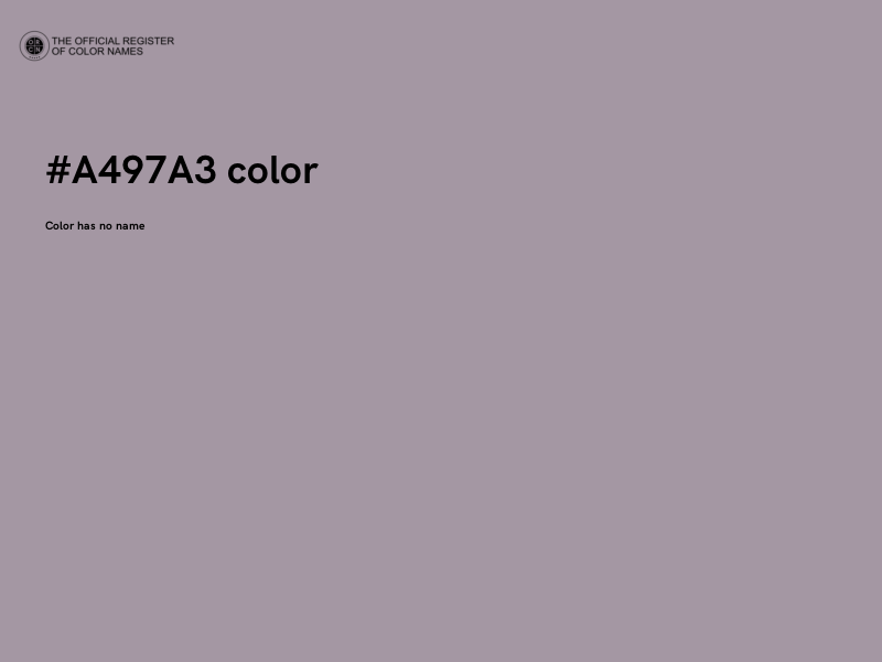 #A497A3 color image