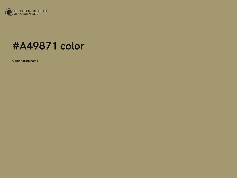 #A49871 color image