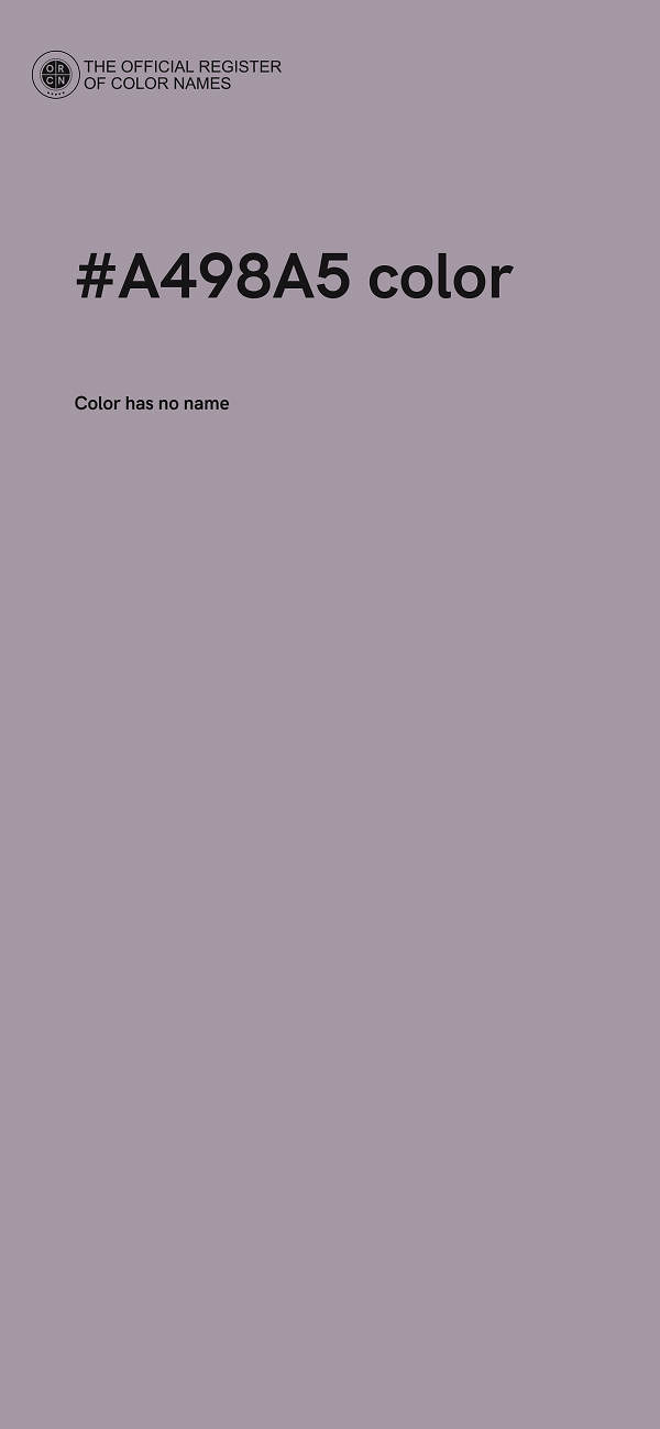 #A498A5 color image