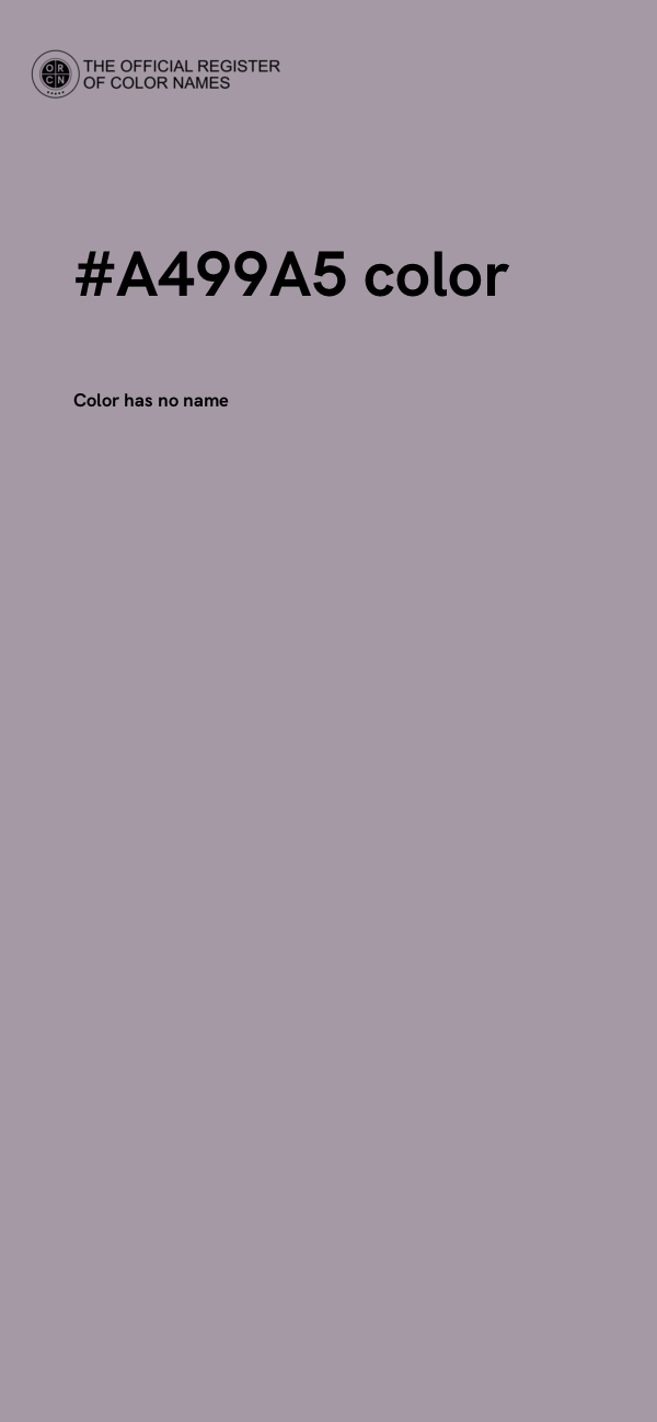 #A499A5 color image