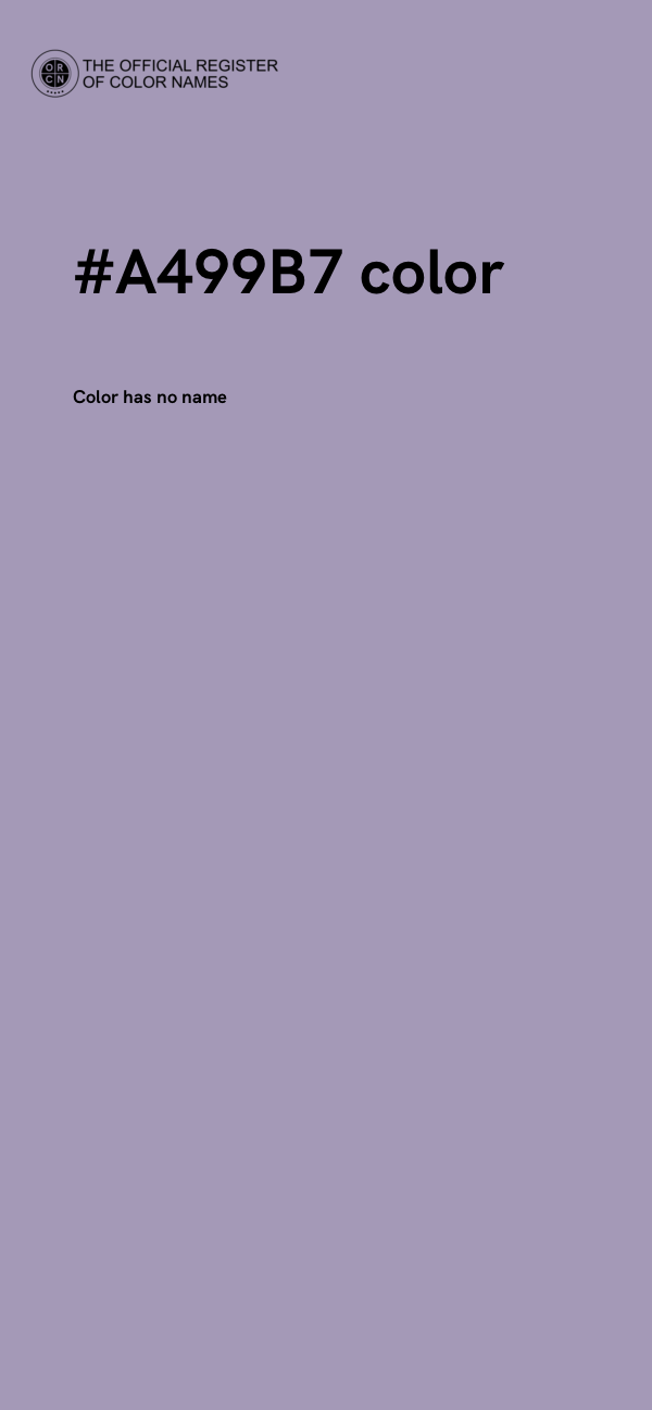 #A499B7 color image