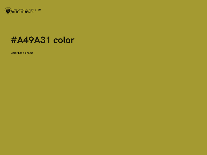 #A49A31 color image