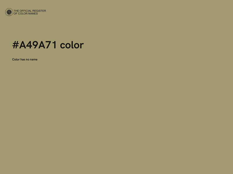 #A49A71 color image