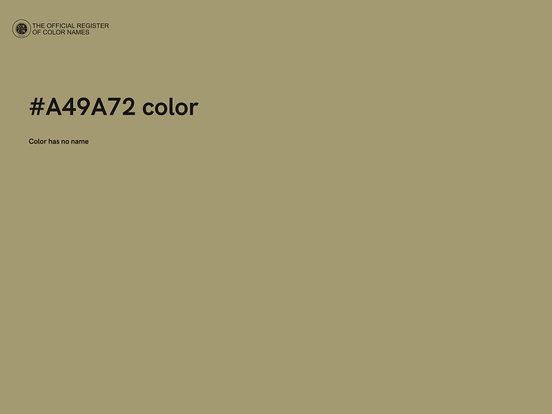 #A49A72 color image