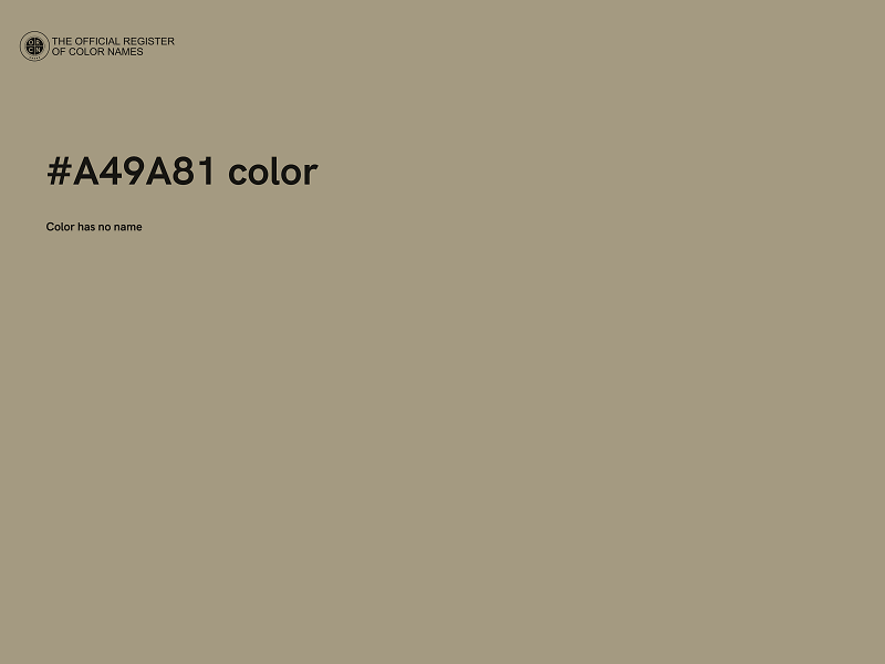 #A49A81 color image