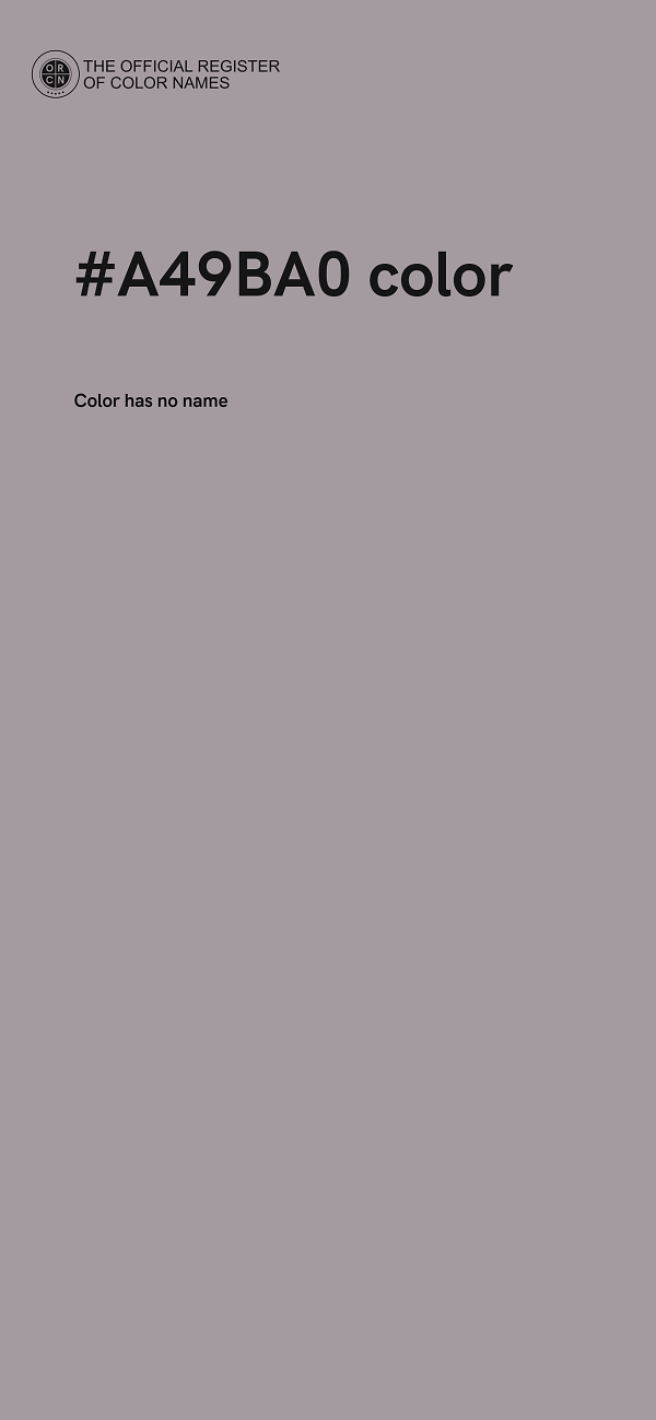 #A49BA0 color image