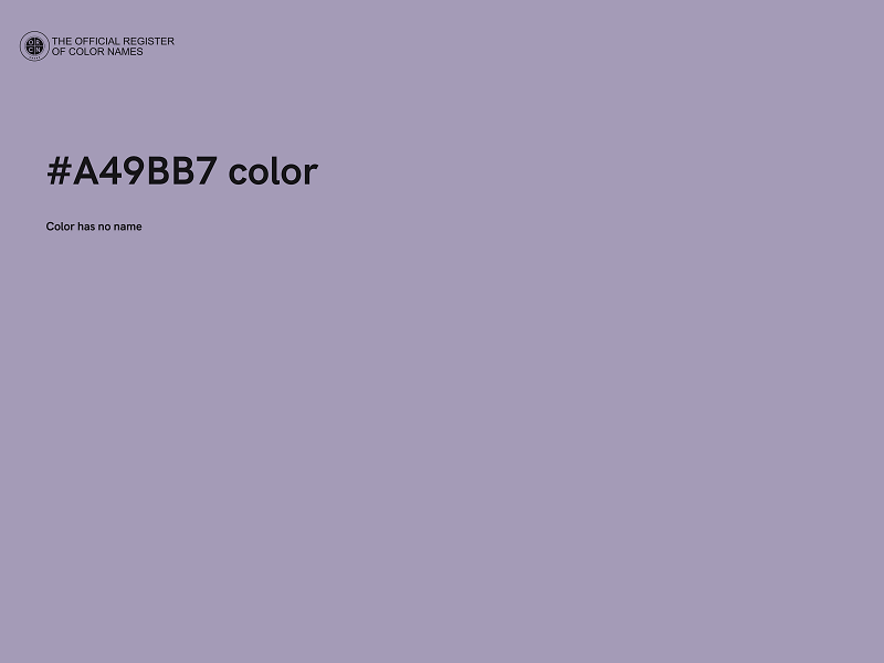 #A49BB7 color image