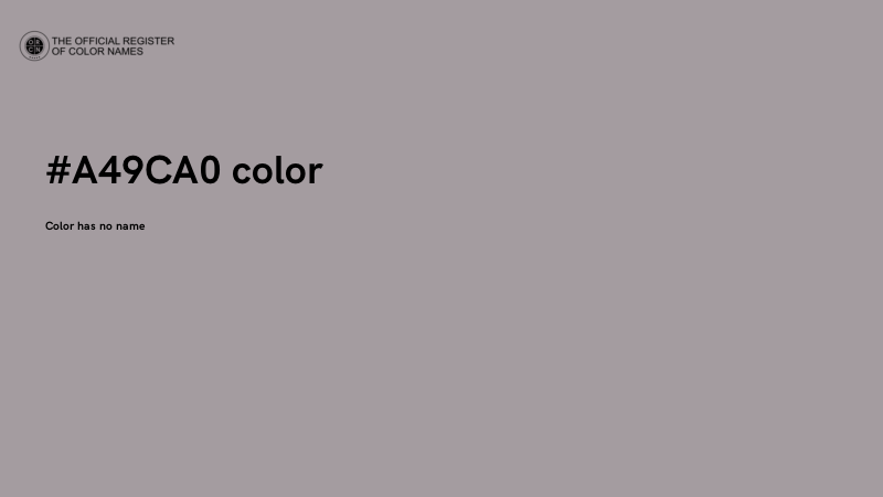 #A49CA0 color image