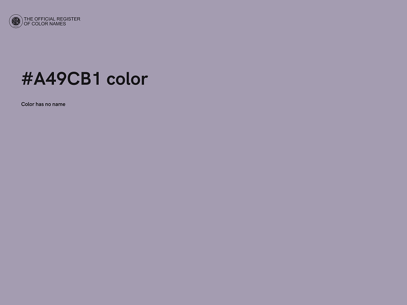 #A49CB1 color image