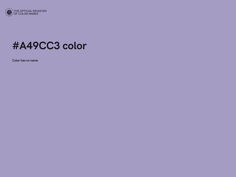 #A49CC3 color image