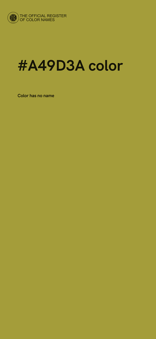 #A49D3A color image