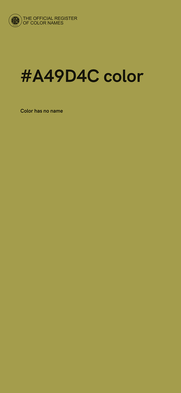 #A49D4C color image