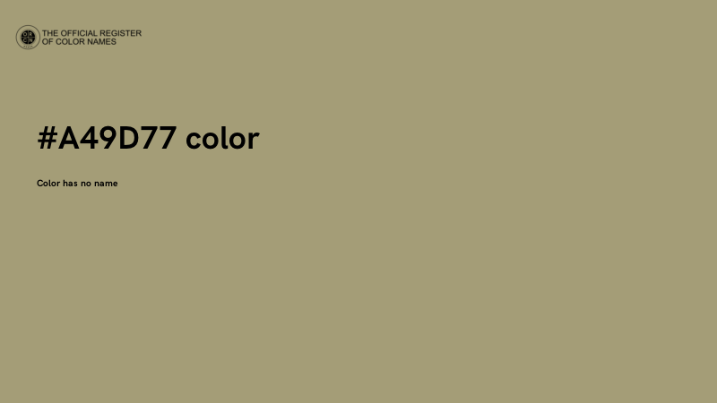 #A49D77 color image
