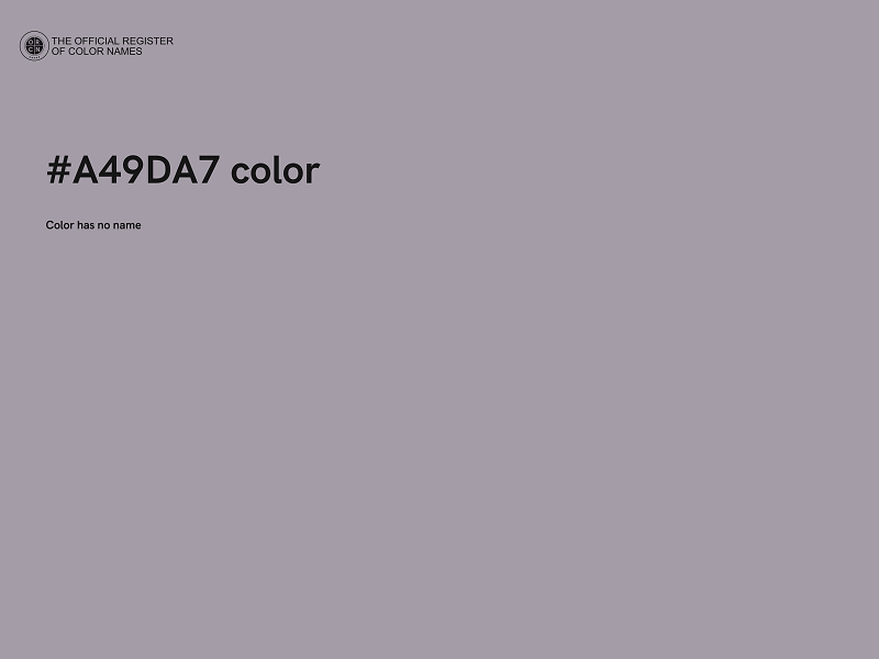 #A49DA7 color image