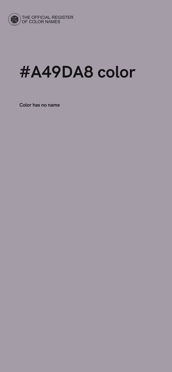 #A49DA8 color image