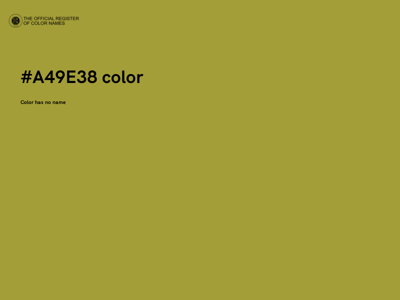 #A49E38 color image