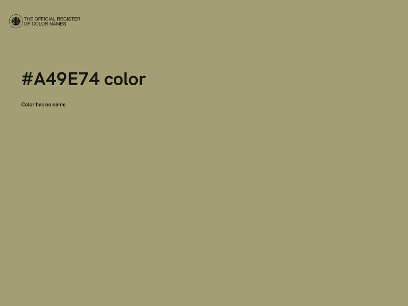 #A49E74 color image