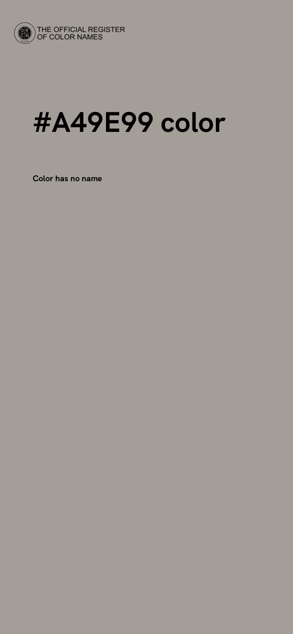 #A49E99 color image