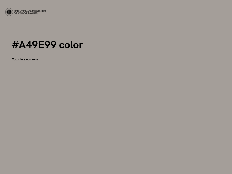 #A49E99 color image