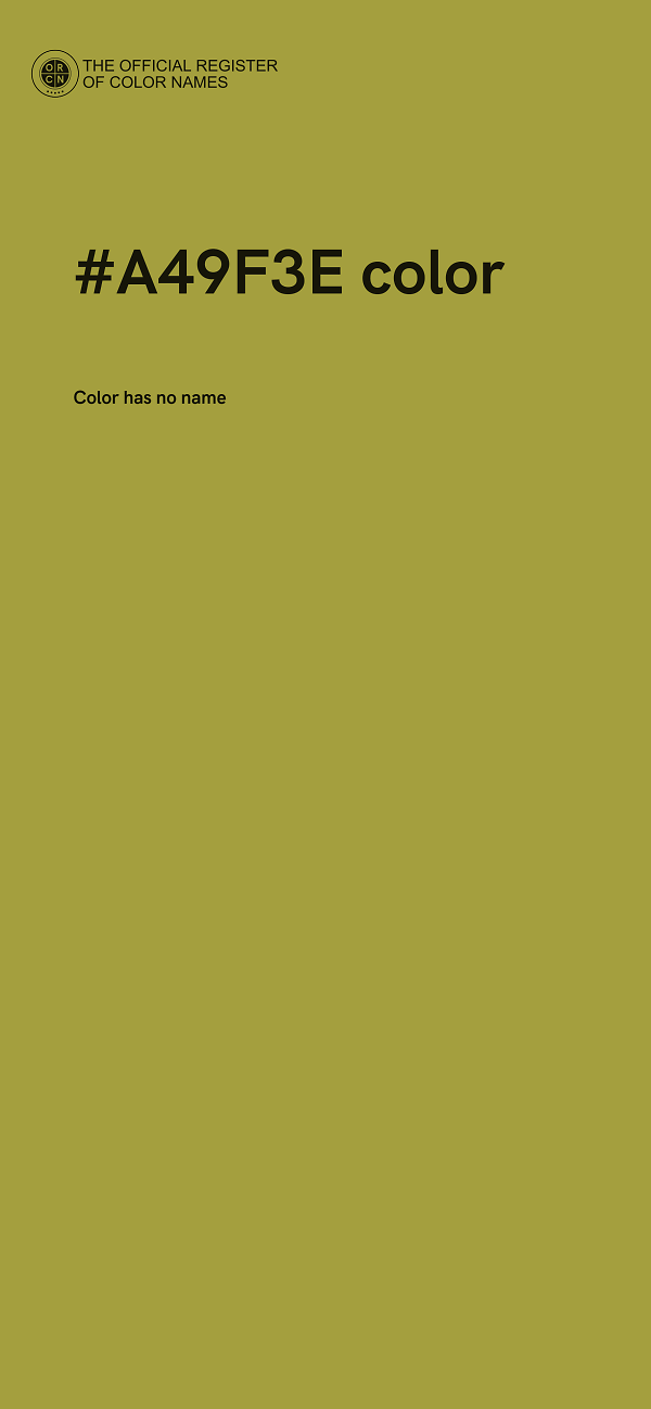 #A49F3E color image
