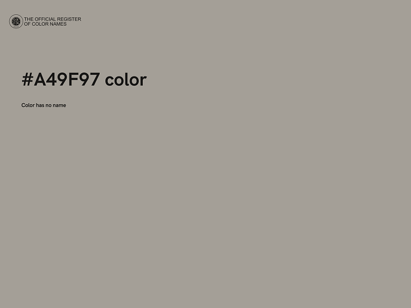 #A49F97 color image