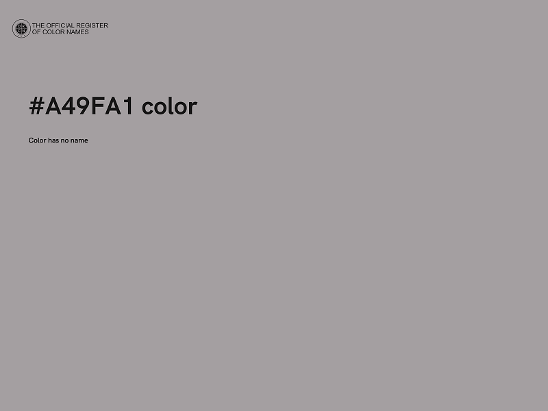 #A49FA1 color image