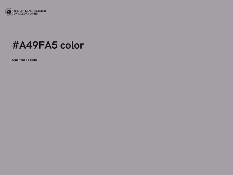 #A49FA5 color image