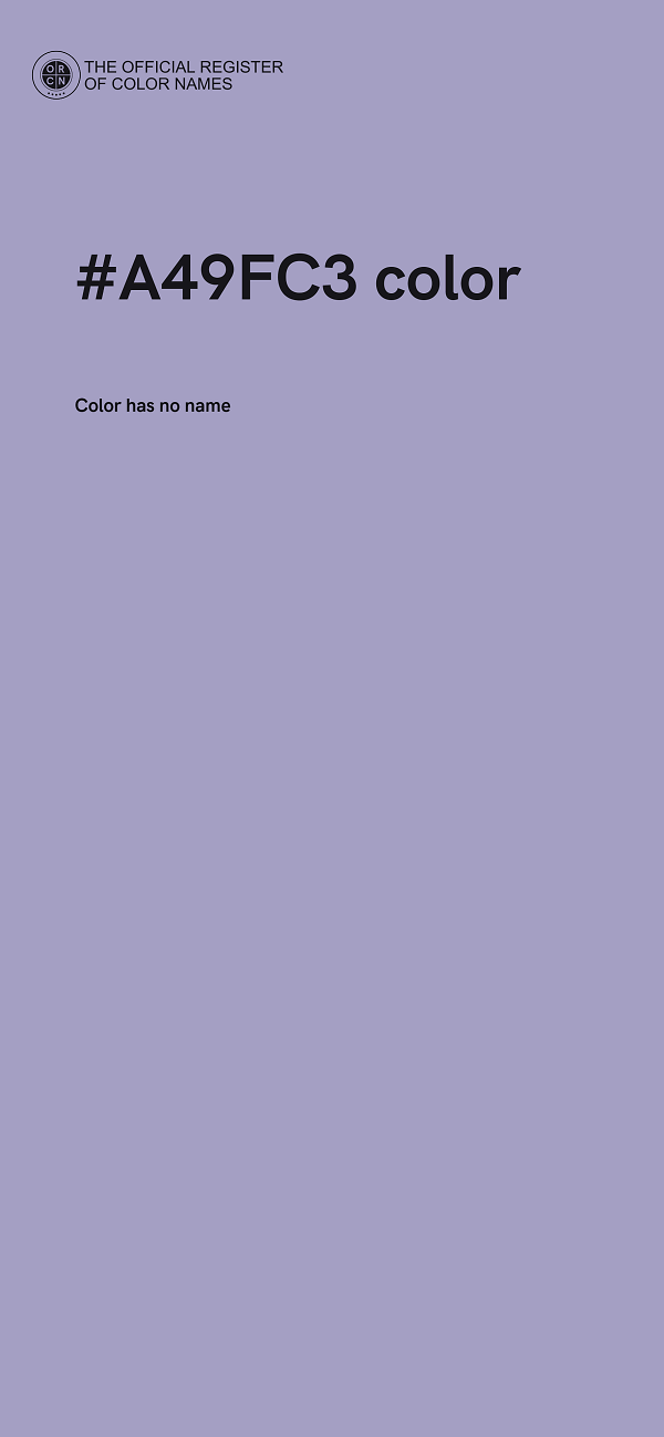#A49FC3 color image
