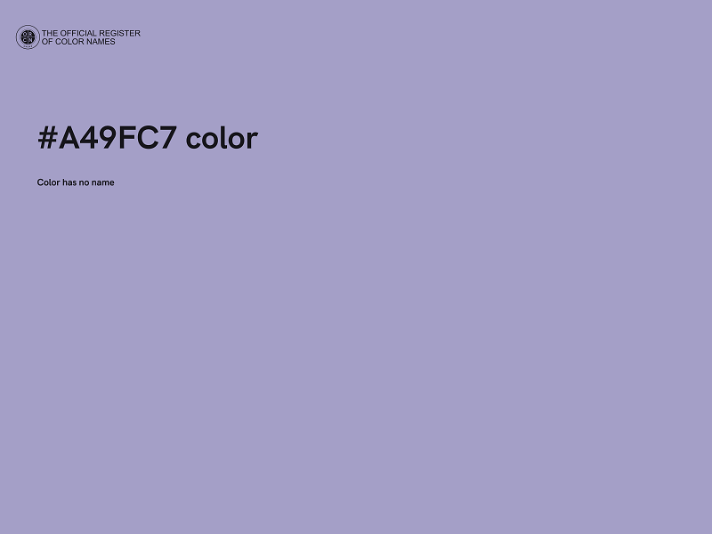 #A49FC7 color image