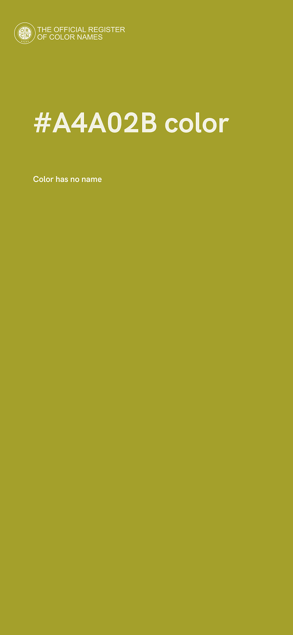 #A4A02B color image
