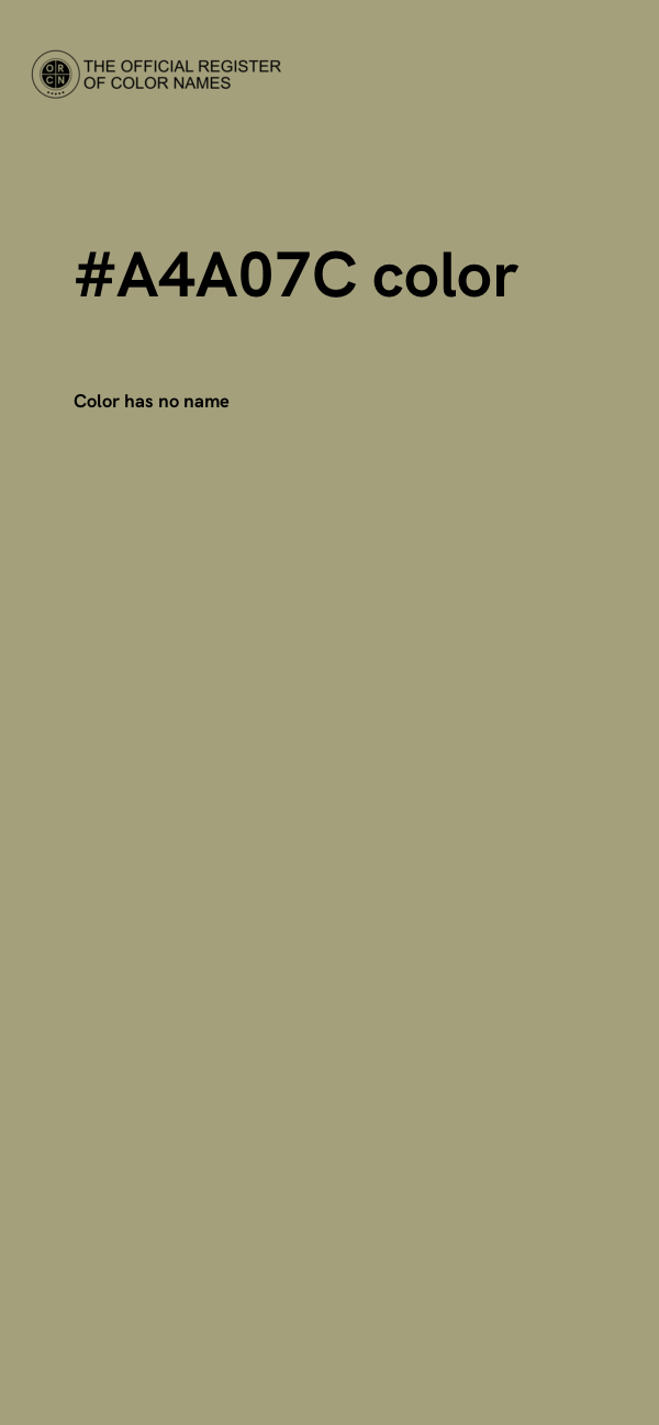#A4A07C color image