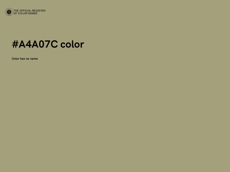 #A4A07C color image