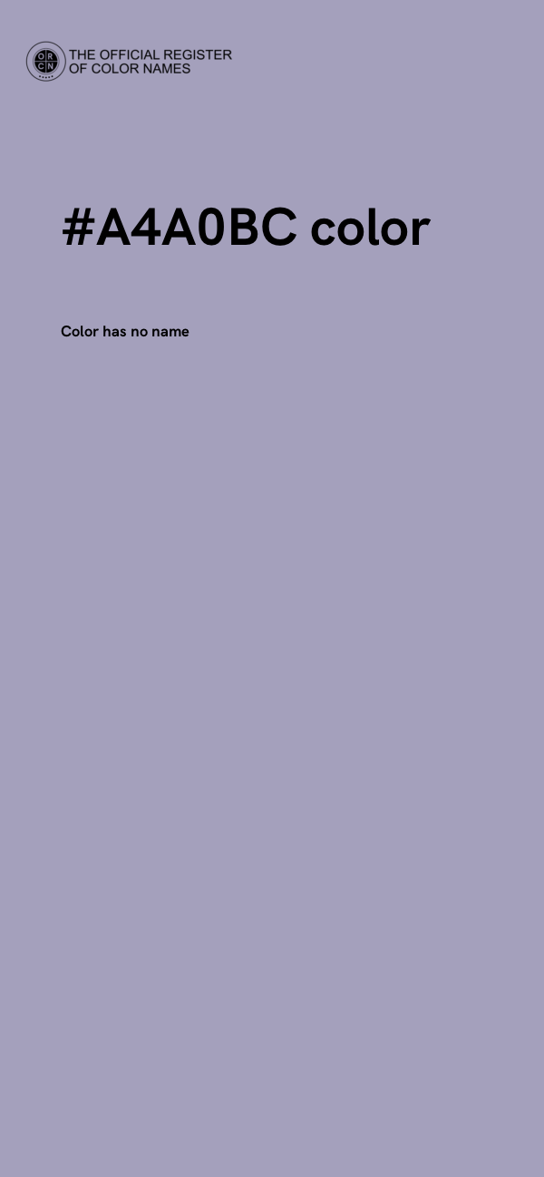 #A4A0BC color image