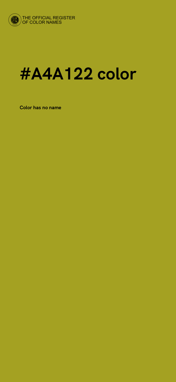 #A4A122 color image