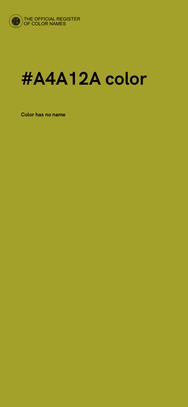 #A4A12A color image