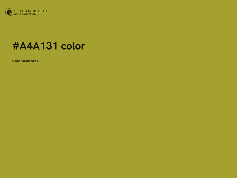 #A4A131 color image