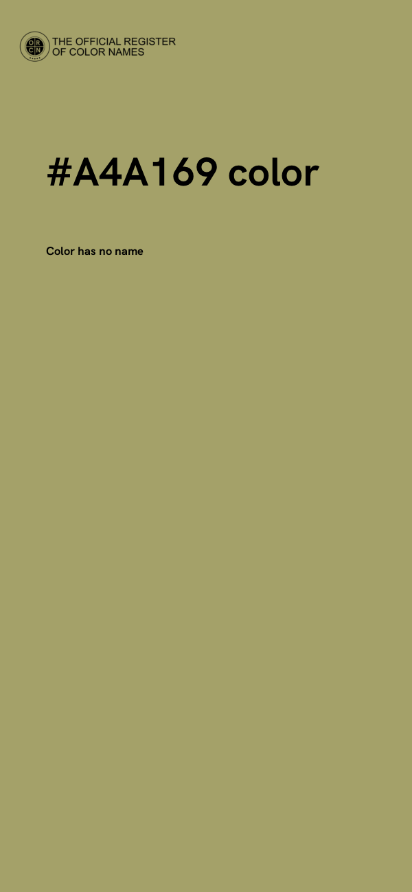 #A4A169 color image