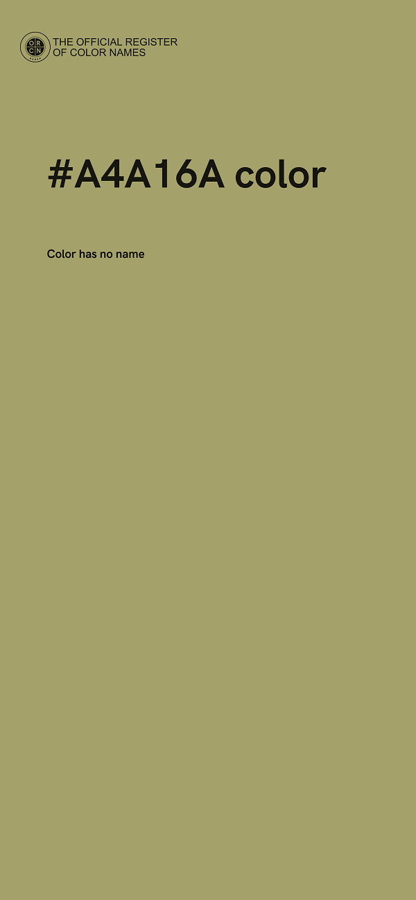 #A4A16A color image