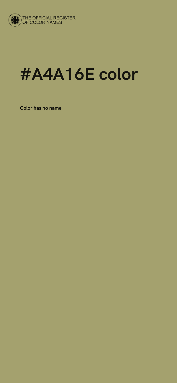#A4A16E color image