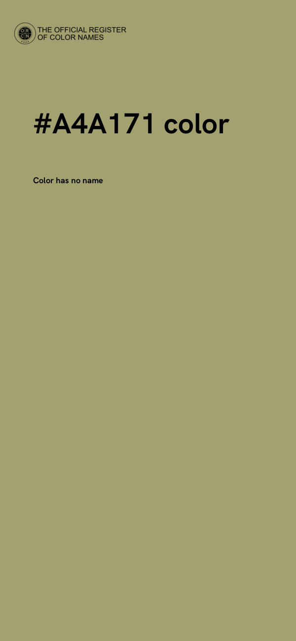 #A4A171 color image