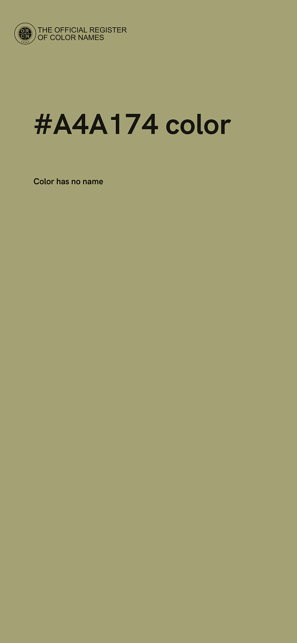 #A4A174 color image